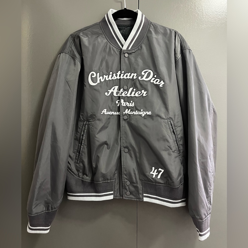 NWT 100% Authentic Christian Dior Men's Atelier Teddy Jacket Blend Gray sz M